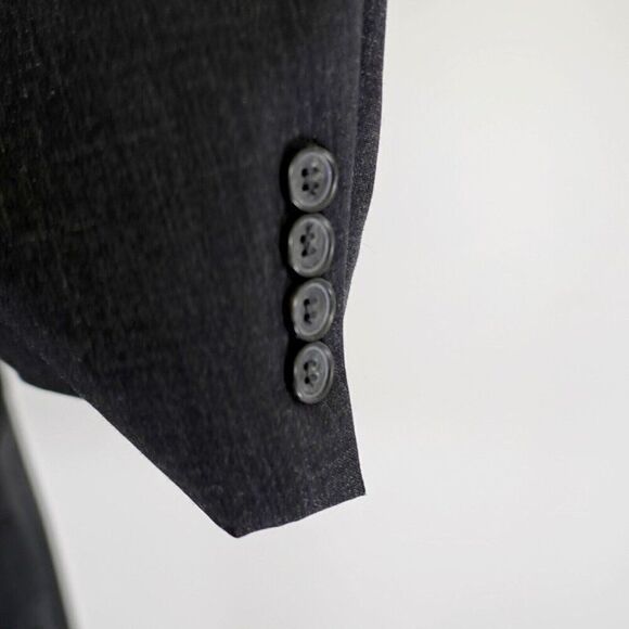 Christian Dior Monsieur 40R Gray Wool Blazer 2 Button Constructed / Padded Shoul - Picture 3 of 12
